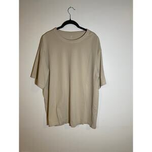 H&M Mens Beige Relaxed Coupe T-Shirt SZ LARGE
